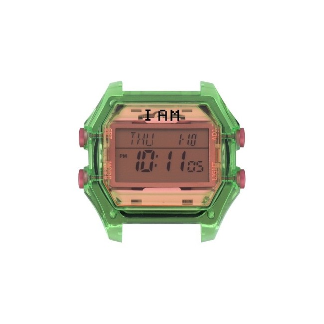Orologio digitale I AM donna salmone e verde trasparente IAM007