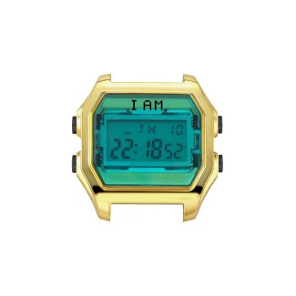 Orologio digitale I AM donna verde e acciaio gold IAM006