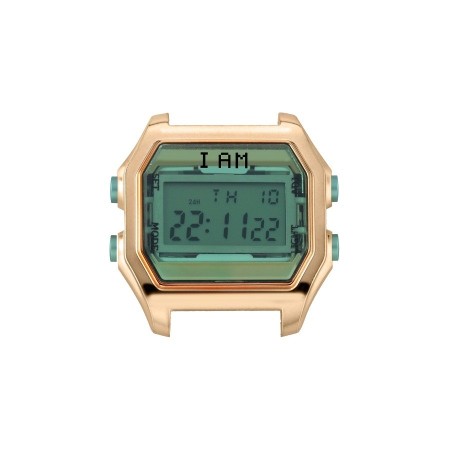 Orologio digitale I AM donna verde e acciaio rosè IAM001