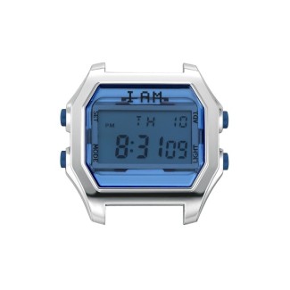 I AM blue man and IAM105 steel digital watch