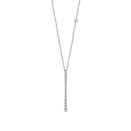 Salvini necklace with pendant collection Battito white gold and diamonds