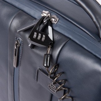 Piquadro Urban Rucksack-PC-Tasche mit schwarzem Diebstahlschutzkabel 2
