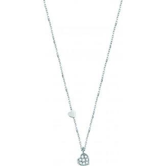 Collana Salvini in oro bianco e diamanti Be Happy cuore - 20055766