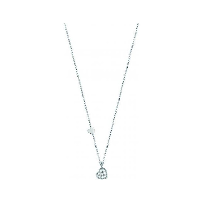 Collana Salvini in oro bianco e diamanti Be Happy cuore - 20055766