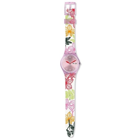 Women's Swatch Watch Summer Leaves pink GP702