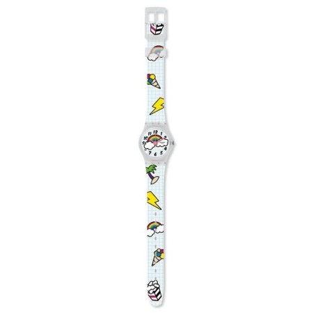 Rainbow Swatch School Break watch and pop pattern - LW160