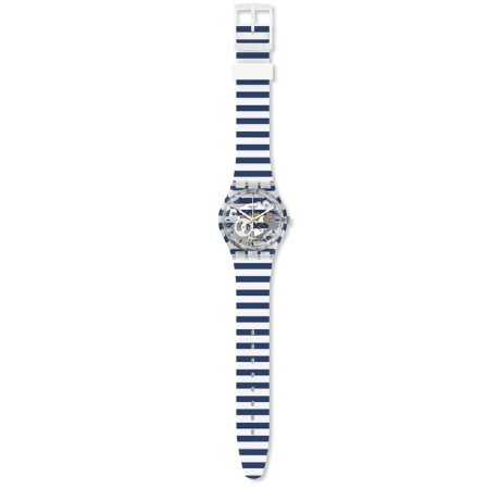 Swatch Unisex-Uhr Just Paul gestreift Marinara GE270