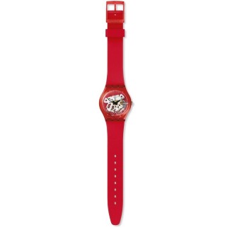 Orologio Swatch unisex Rosso Bianco rosso  misura small - GR178