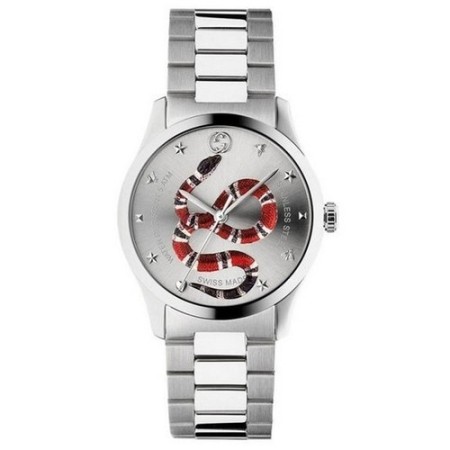 Orologio Gucci uomo G-Timeless Iconic serpente silver YA1264076