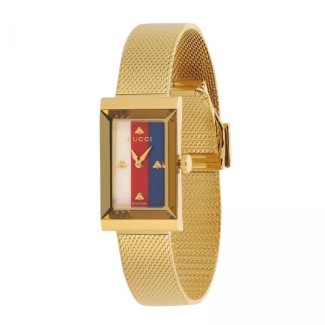 Gucci man woman watch New G-Frame gold - YA147410