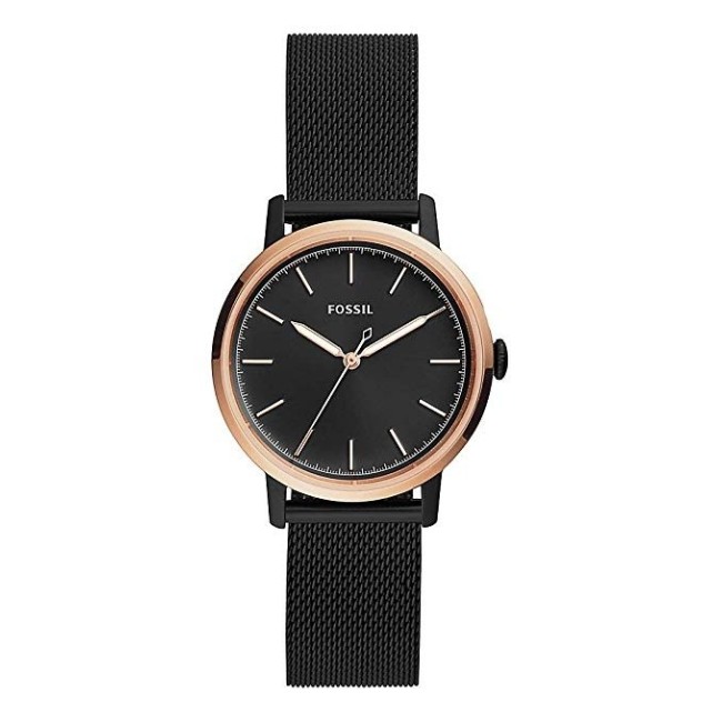 Neely Fossil ladies watch milan black shirt rosé case - ES4467