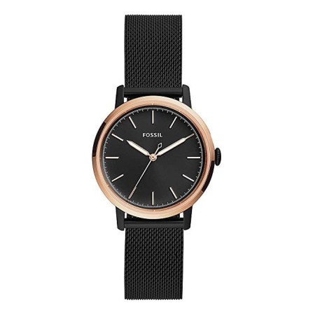 Orologio Fossil donna Neely maglia milano nera cassa rosè - ES4467
