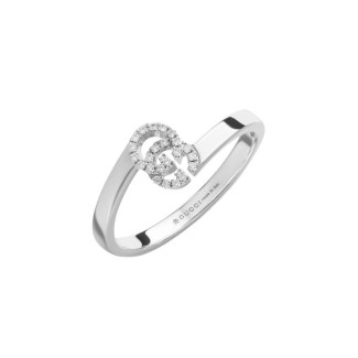 Anello Gucci GG Running oro bianco e diamanti - YBC457127003