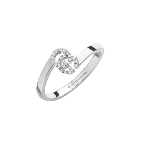 Gucci GG Running ring in white gold and diamonds - YBC457127003