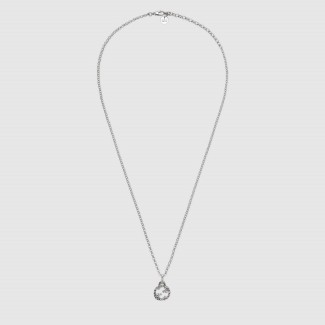 Gucci unisex necklace with GG silver pendant - YBB455535001