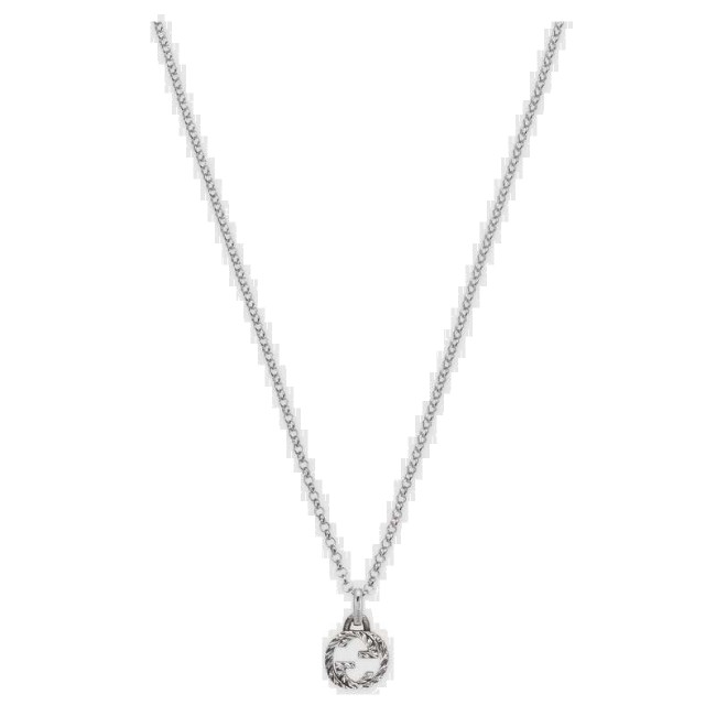 Gucci unisex necklace with GG silver pendant - YBB455535001