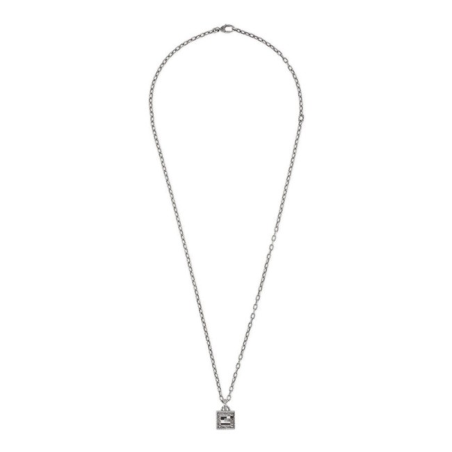 Collana Gucci con cubo G Quadro pendente in argento - YBB552768001