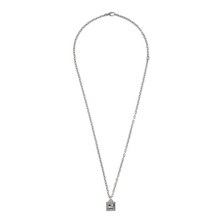 Collana Gucci con cubo G Quadro pendente in argento - YBB552768001