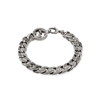 Bracciale Gucci unisex GG con catena in argento - YBA454285001