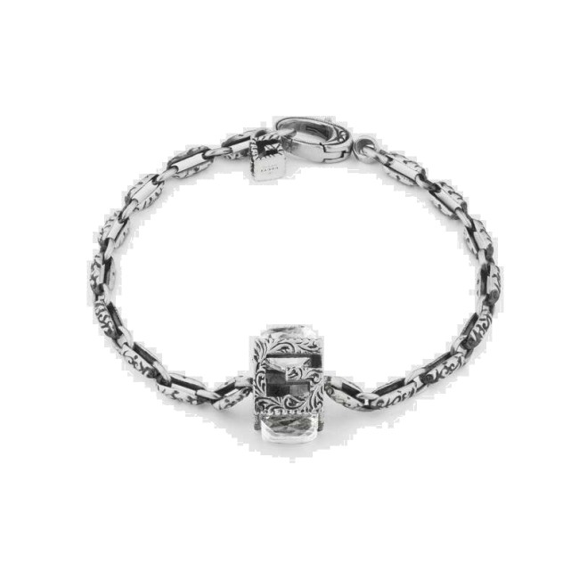 Gucci bracelet with G Quadro cube in silver - YBA550888001