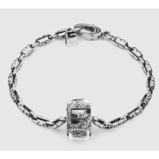 Bracciale Gucci con cubo G Quadro in argento - YBA550888001