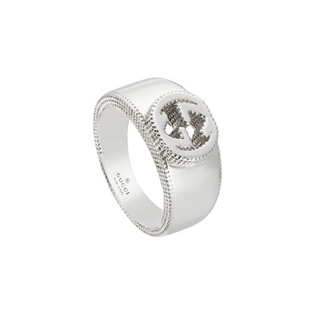Unisex Gucci Ring mit silbernem GG Logo - YBC479228001