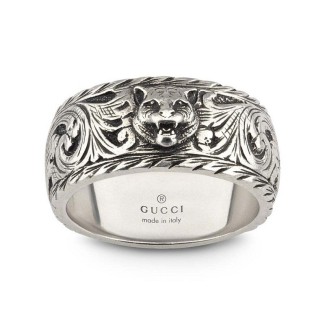 Anello Gucci unisex con dettaglio felino - YBC433571001