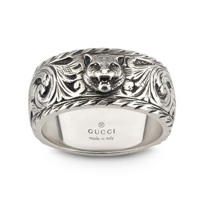 Anello Gucci unisex con dettaglio felino - YBC433571001