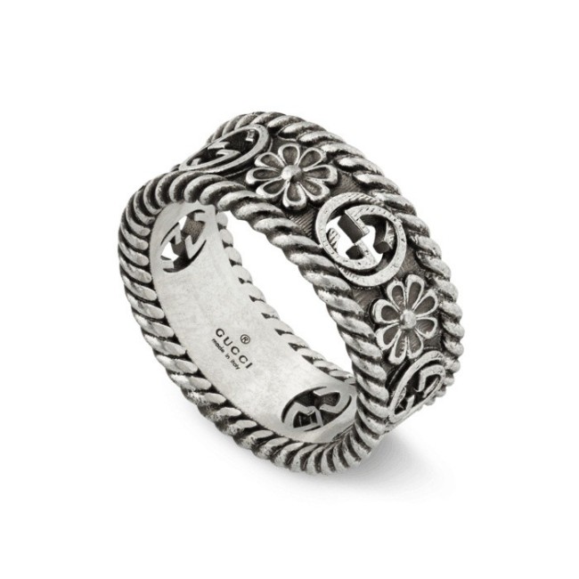 Gucci woman ring with flower pattern - YBC577263001
