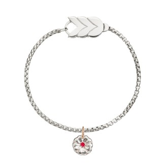 Spiga big silver Queriot bracelet with Tribute
