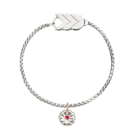 Bracciale spiga grande Queriot in argento con Omaggio
