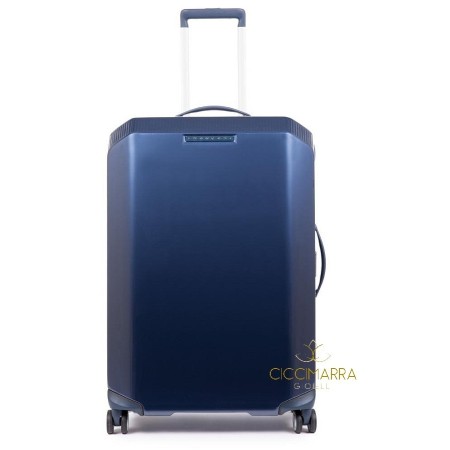 Piquadro medium four-wheeled trolley hard blue PiQ3 - BV4427CB / BLU