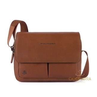 Small Piquadro leather Messenger Black Square - CA4828B3 / CU