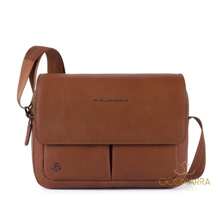 Messenger piccola Piquadro cuoio Black Square - CA4828B3/CU