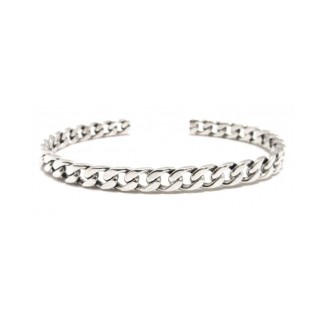 Spadarella Bracciale uomo bangle motivo a catena in argento - BR501