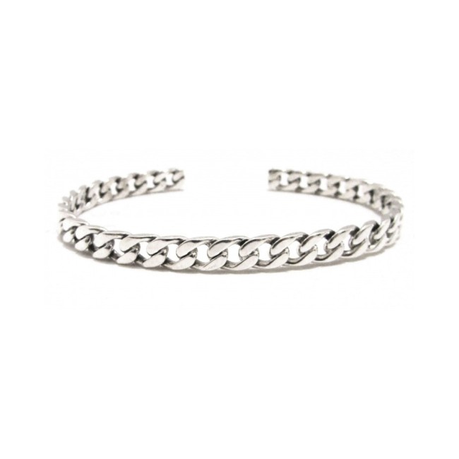 Spadarella Bracciale uomo bangle motivo a catena in argento - BR501