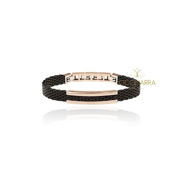 Bracciale Breil uomo in acciaio brunito Snap - TJ2743