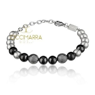 Breil Shungite bracelet with B Fence TJ2777 steel balls