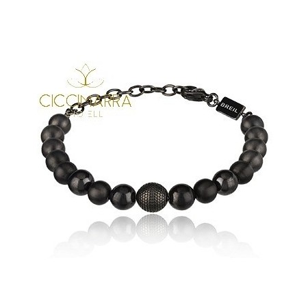 Bracciale Breil Shungite con sfere in acciaio B Fence TJ2776
