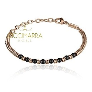 Bracciale Breil B Fence rosè con mini sfere in shungite TJ2780