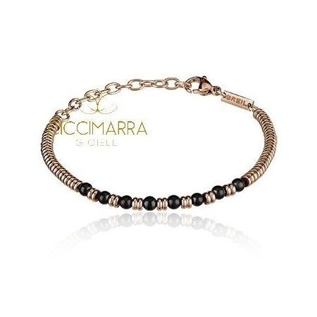 Bracciale Breil B Fence rosè con mini sfere in shungite TJ2780