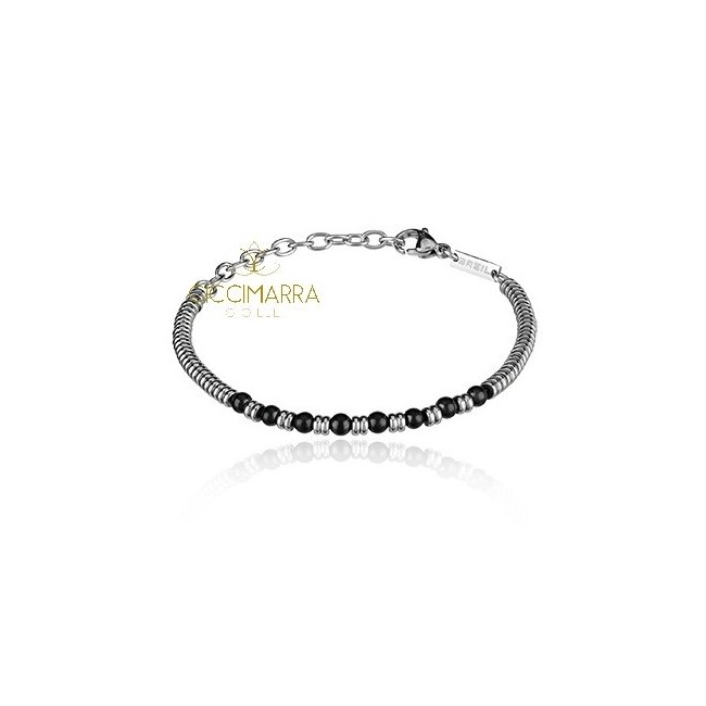 Breil B Zaun Armband mit Mini Kugeln aus Shungite TJ2778