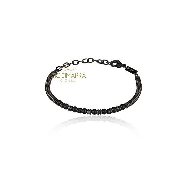Bracciale Breil  B Fence brunito con mini sfere in shungite TJ2779