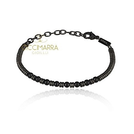 Bracciale Breil  B Fence brunito con mini sfere in shungite TJ2779