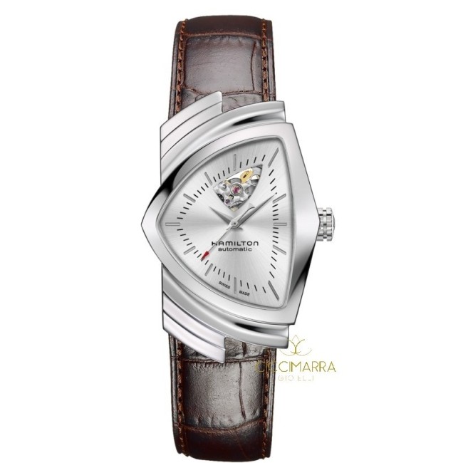 Hamilton Ventura Open Heart Silber Auto Uhr H24515552