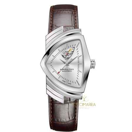 Orologio Hamilton Ventura Open Heart silver auto H24515552