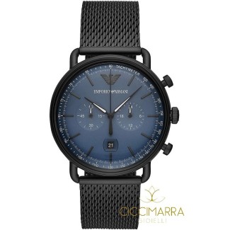 Emporio Armani watch man Chrono Mesh black AR11201