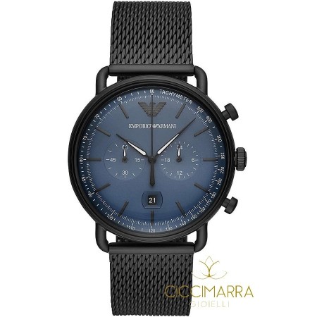 Emporio Armani watch man Chrono Mesh black AR11201