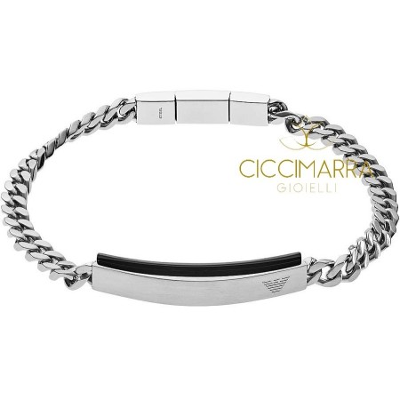 Bracciale Emporio Armani uomo acciaio nero - EGS2540040
