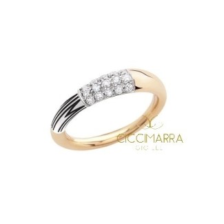 Kleiner goldener Mimì Tam Tam Ring mit Diamanten